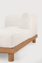 Monocle outdoor daybed frame - Left arm With cushion (white) TEMPLATE