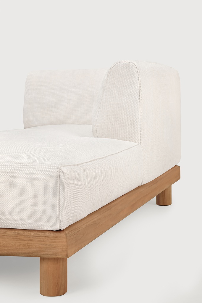 Monocle outdoor daybed frame - Left arm With cushion (white) TEMPLATE