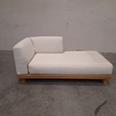 Monocle outdoor daybed - Left arm with cushion (white)