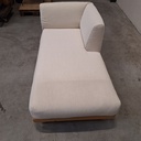 Monocle outdoor daybed - Left arm with cushion (white)