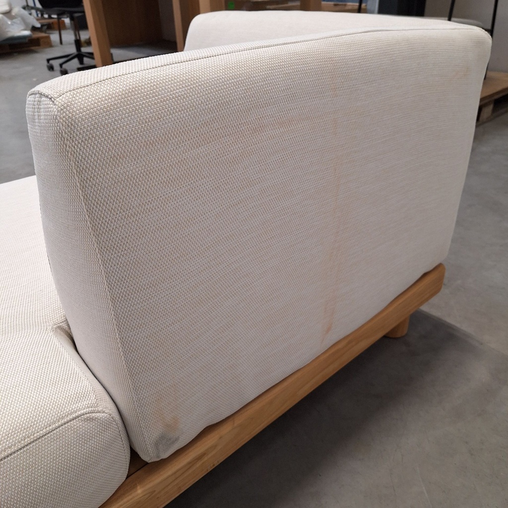 Monocle outdoor daybed - Left arm with cushion (white)