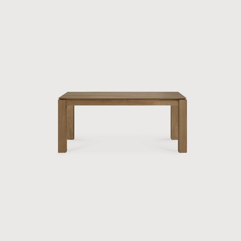 Teak Slice extendable dining table - legs 10 x 10 cm 180-280/100/76