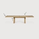 Double extendable dining table