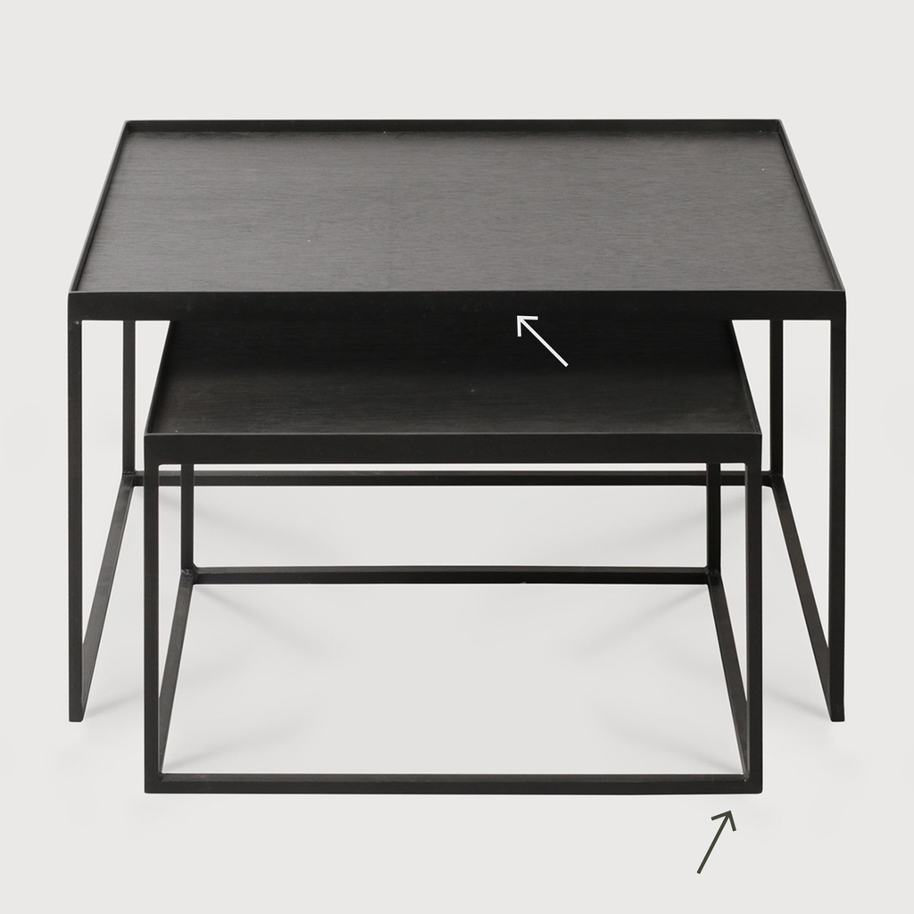 Rectangular tray coffee table set