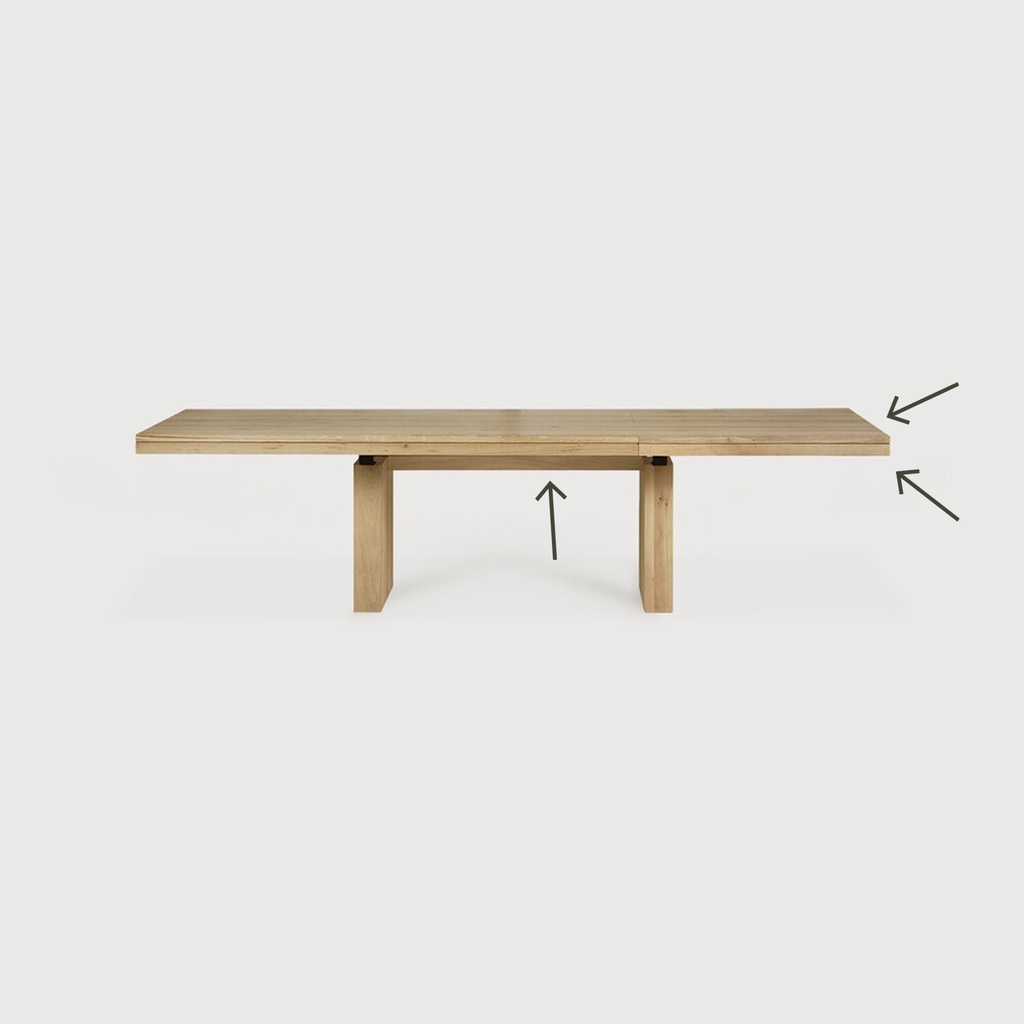 Double extendable dining table