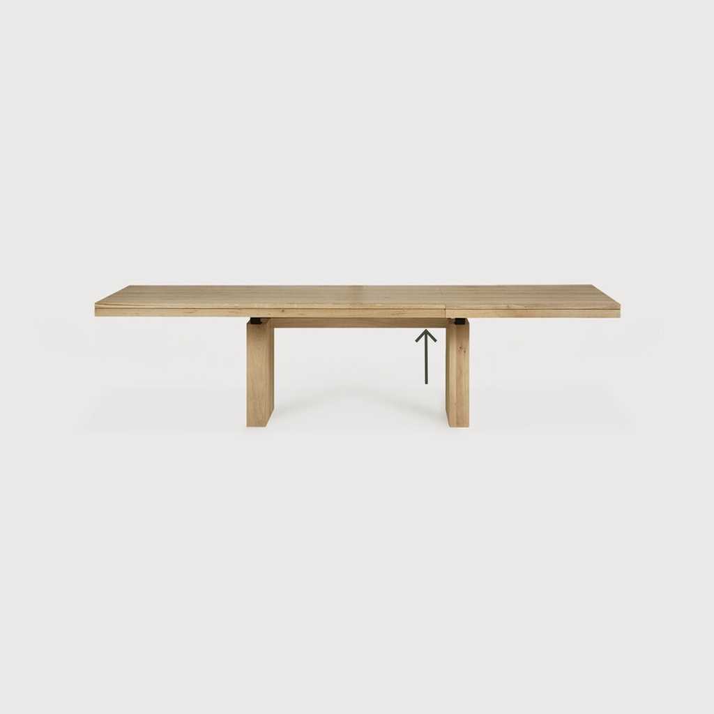 Double extendable dining table