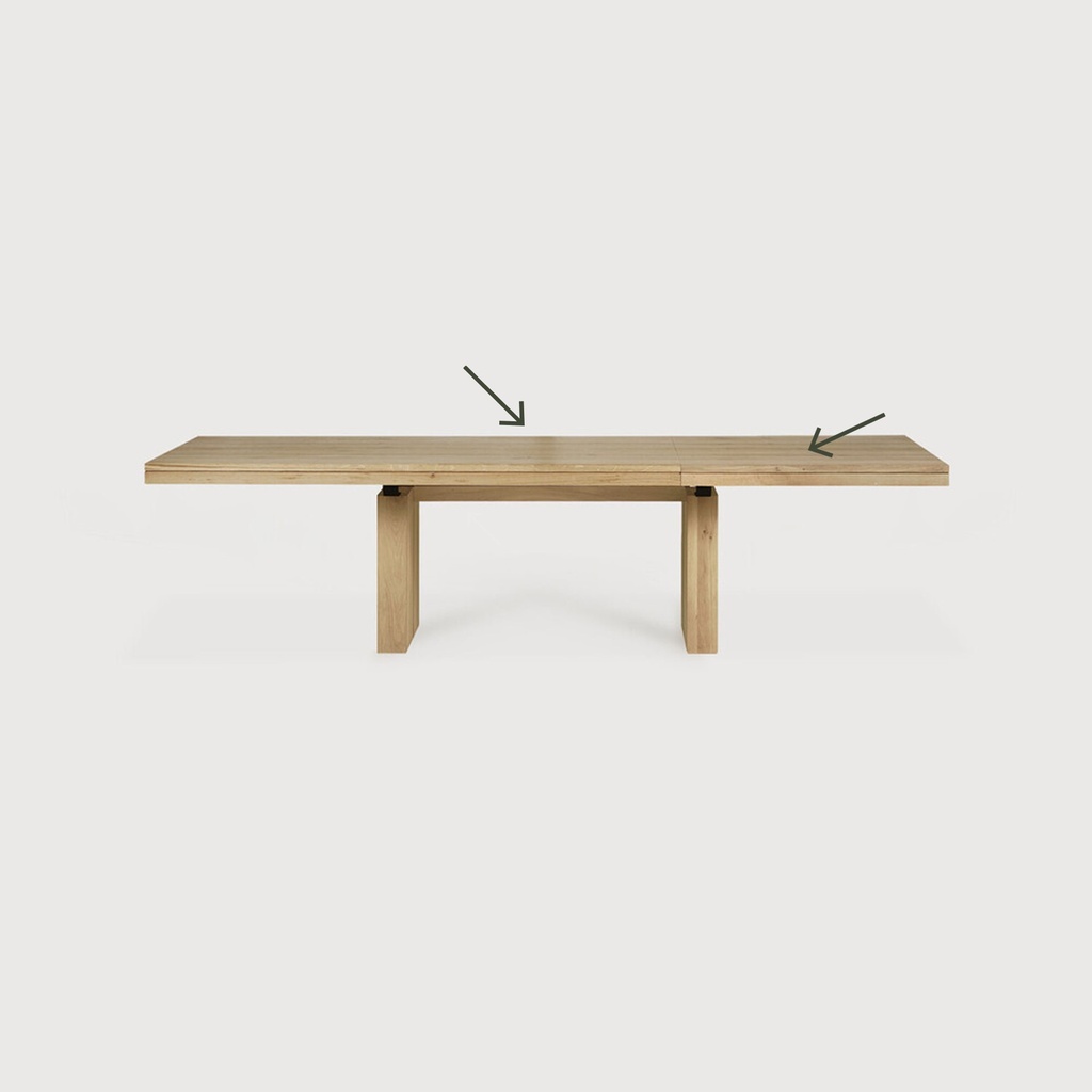 Double extendable dining table