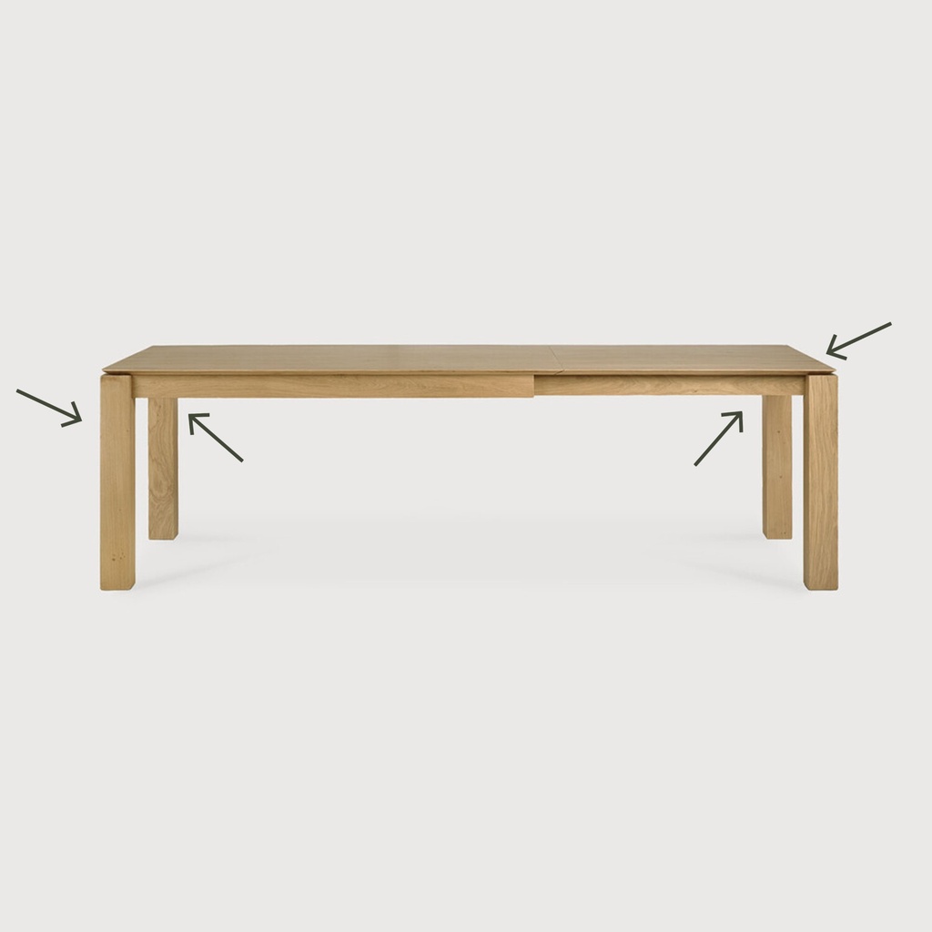 Slice extendable dining table