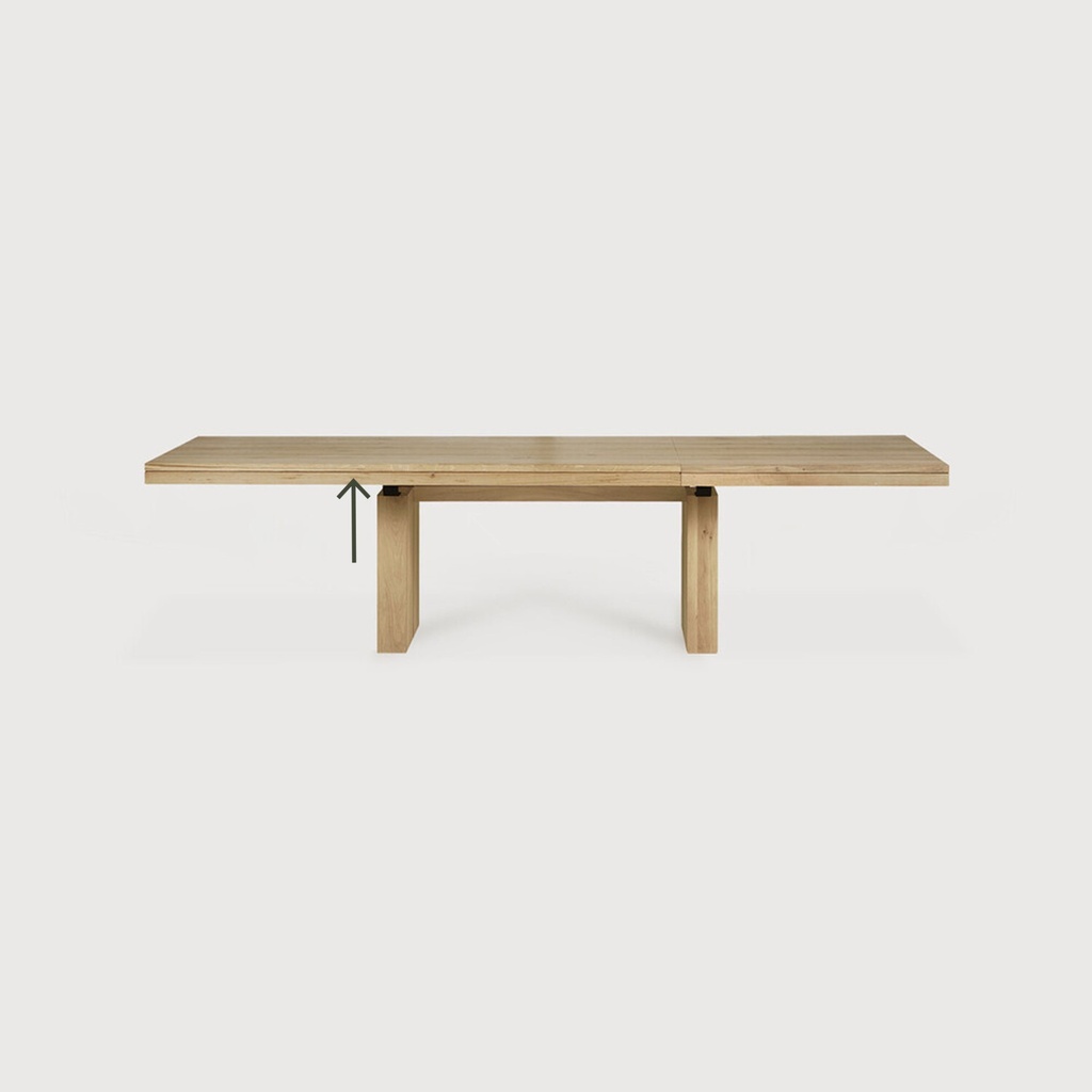 Double extendable dining table