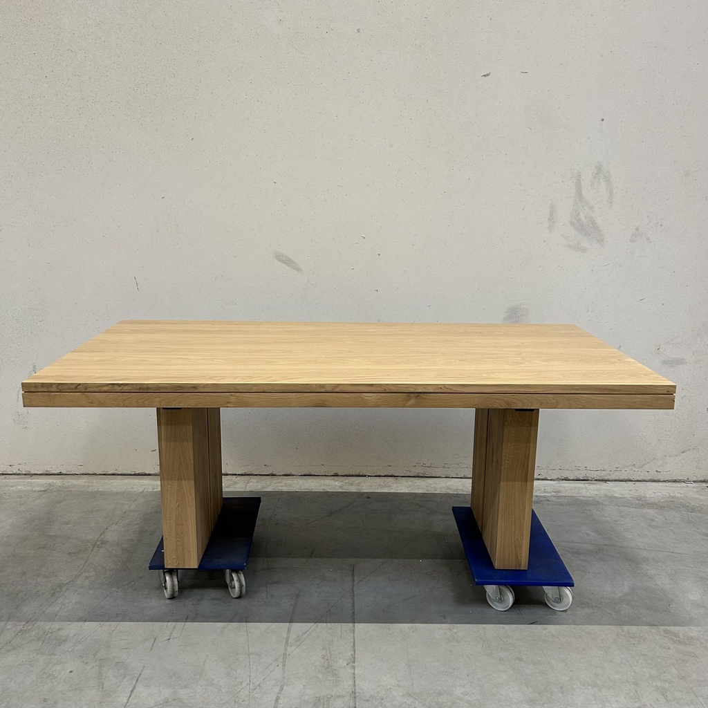Double extendable dining table
