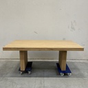Double extendable dining table