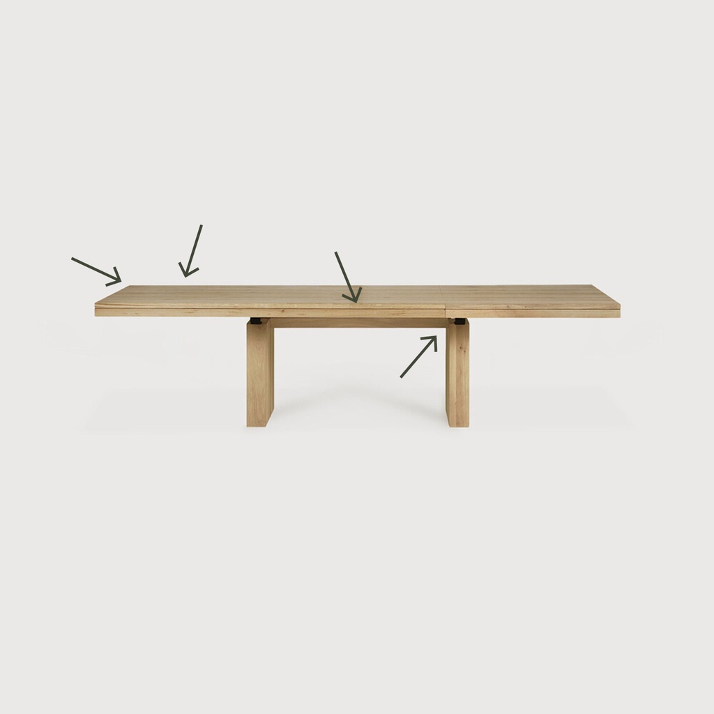 Double extendable dining table