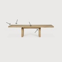 Double extendable dining table