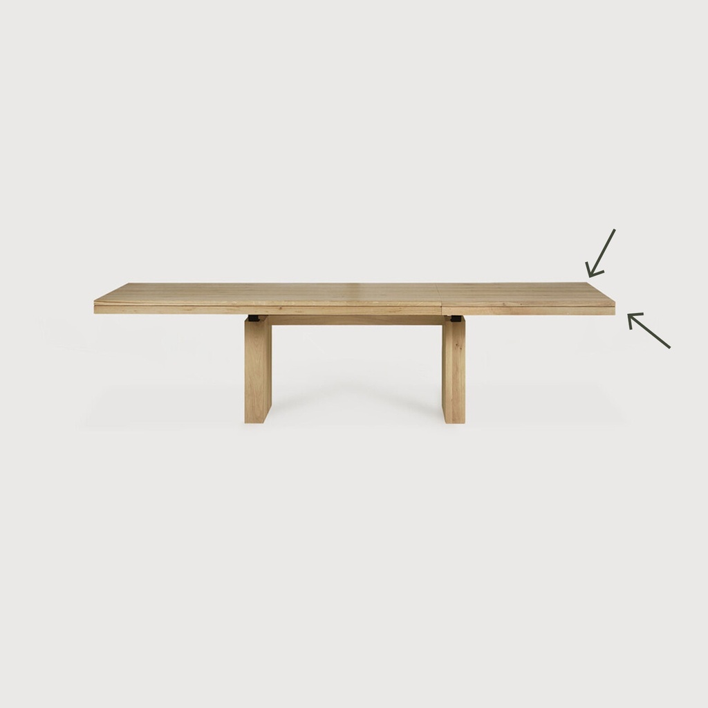 Double extendable dining table