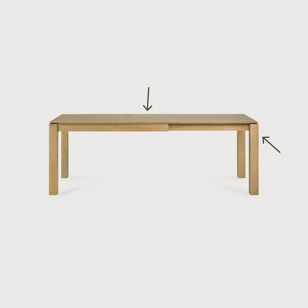 Slice extendable dining table