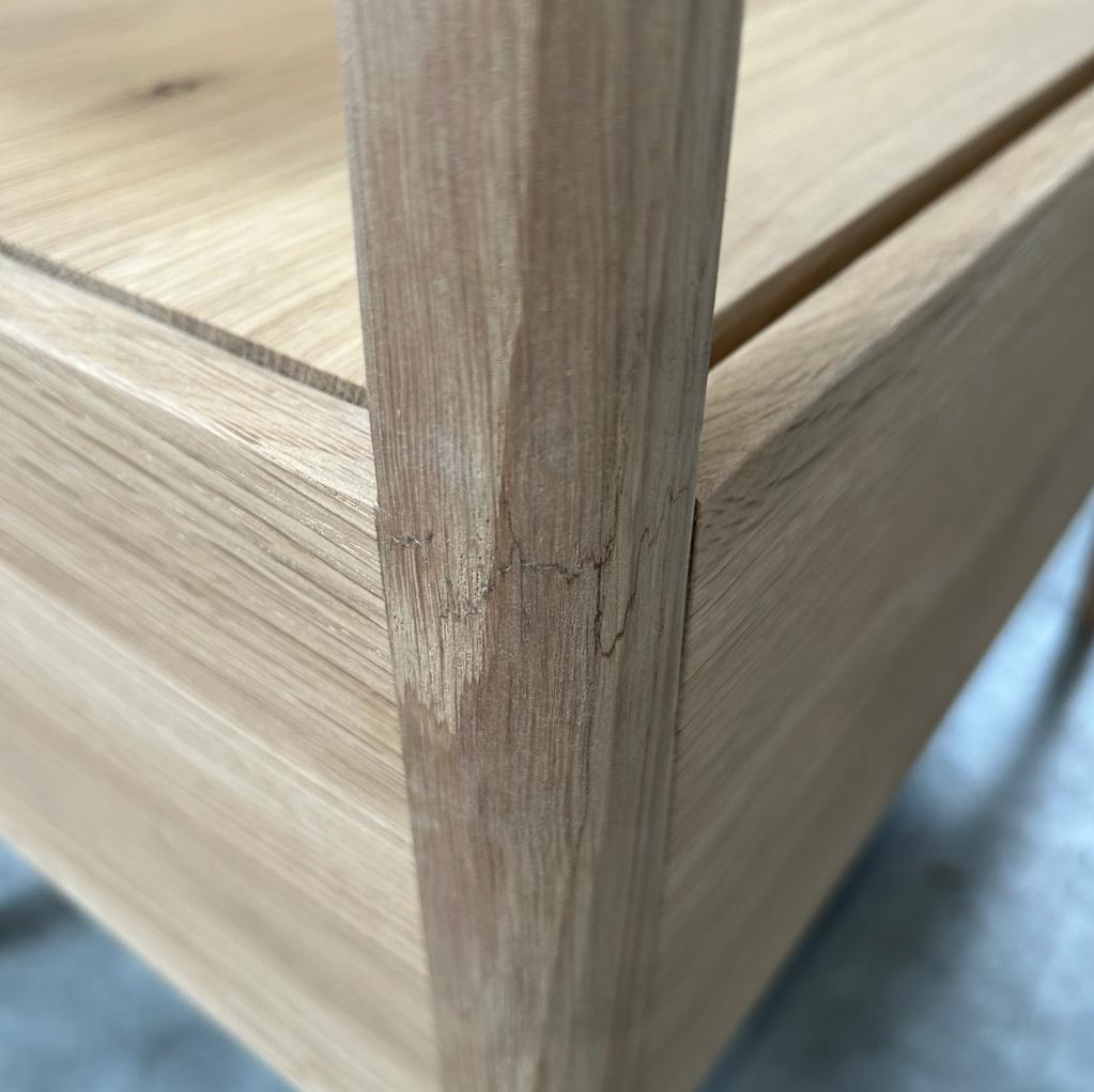 Spindle bedside table