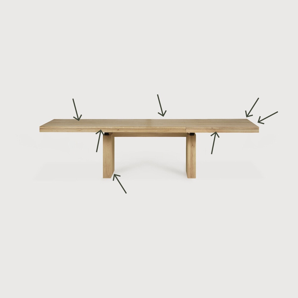 Double extendable dining table