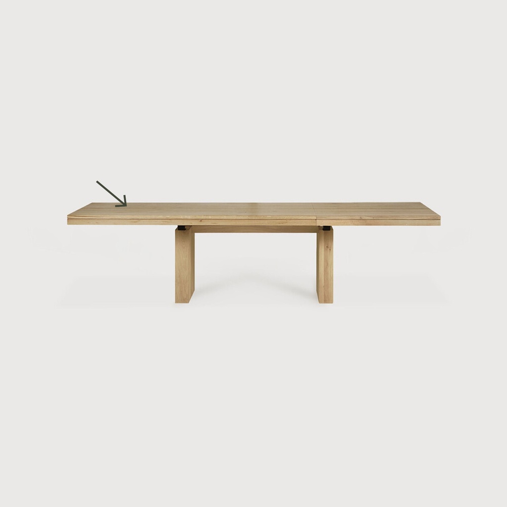 Double extendable dining table