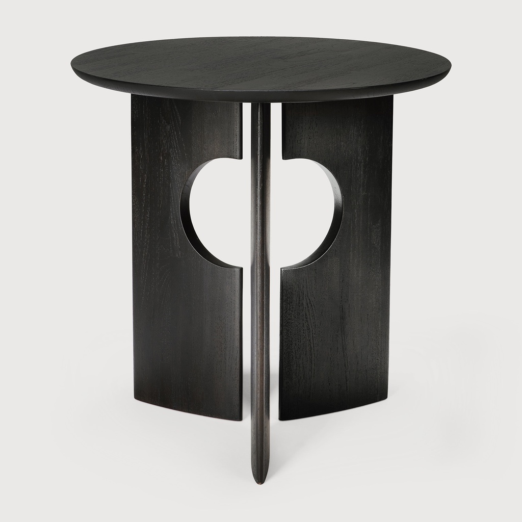Teak Cove side table - black 50x50x50