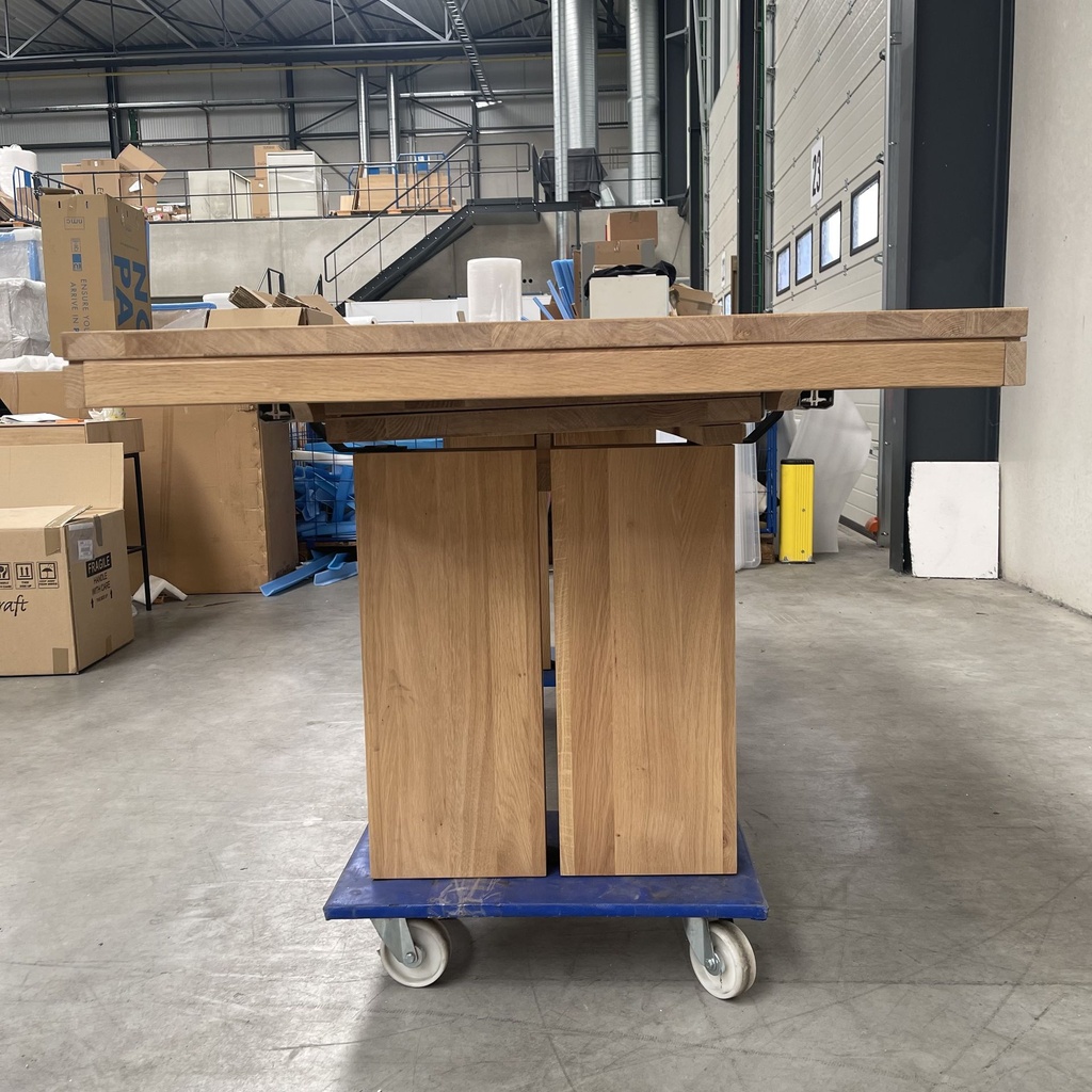 Double extendable dining table
