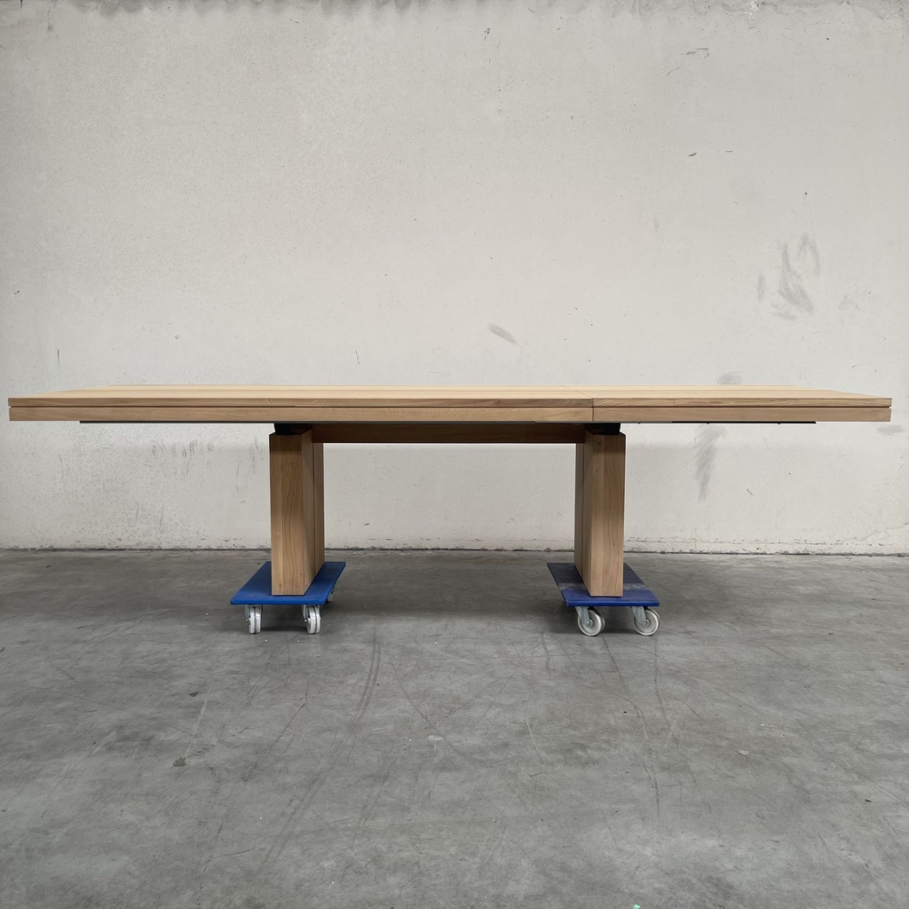 Double extendable dining table