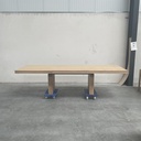 Double extendable dining table