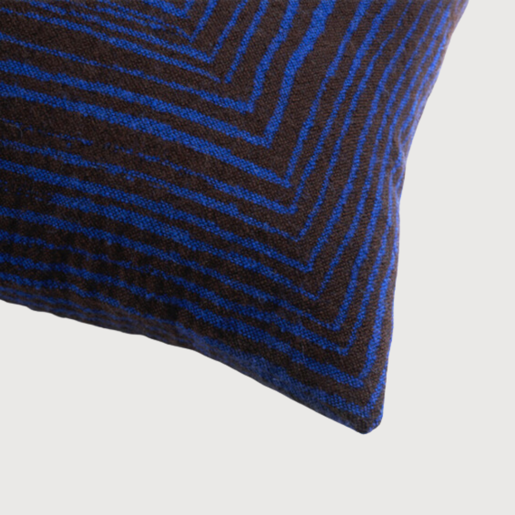 Brown Linear Square cushion