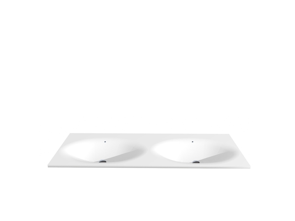 Oak Cuadro bathroom cabinet - 2 drawers (Bathroom)