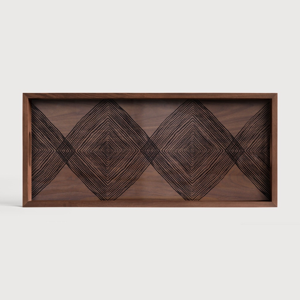 Linear Squares glass tray