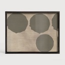 Silver Dots glass tray