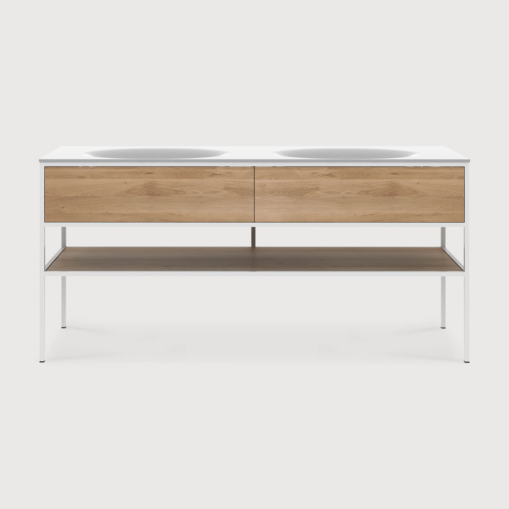 White Sense badkamerkast (2 lades) - set