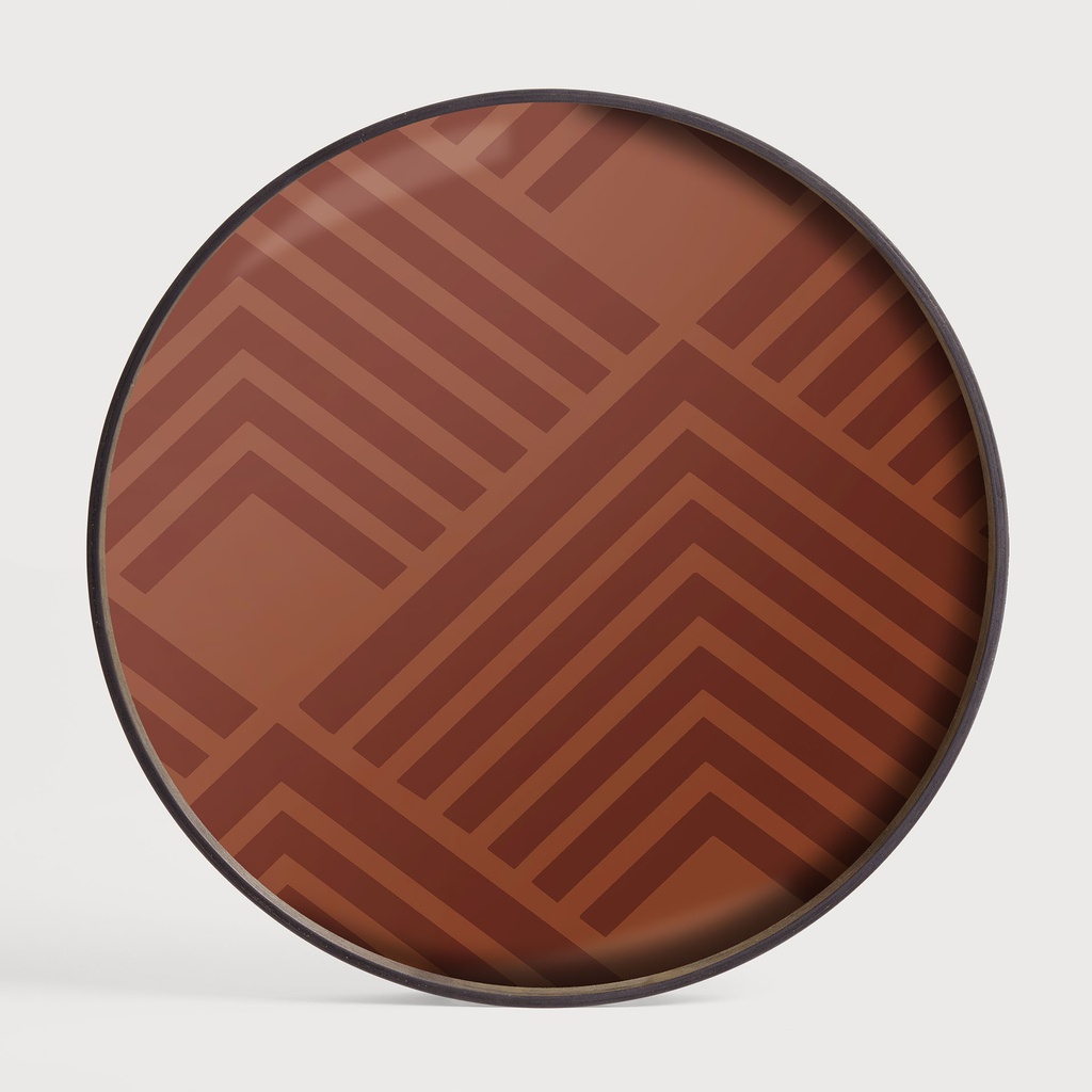 Orange Chevron houten dienblad