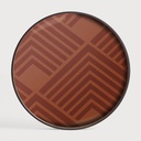 Orange Chevron houten dienblad