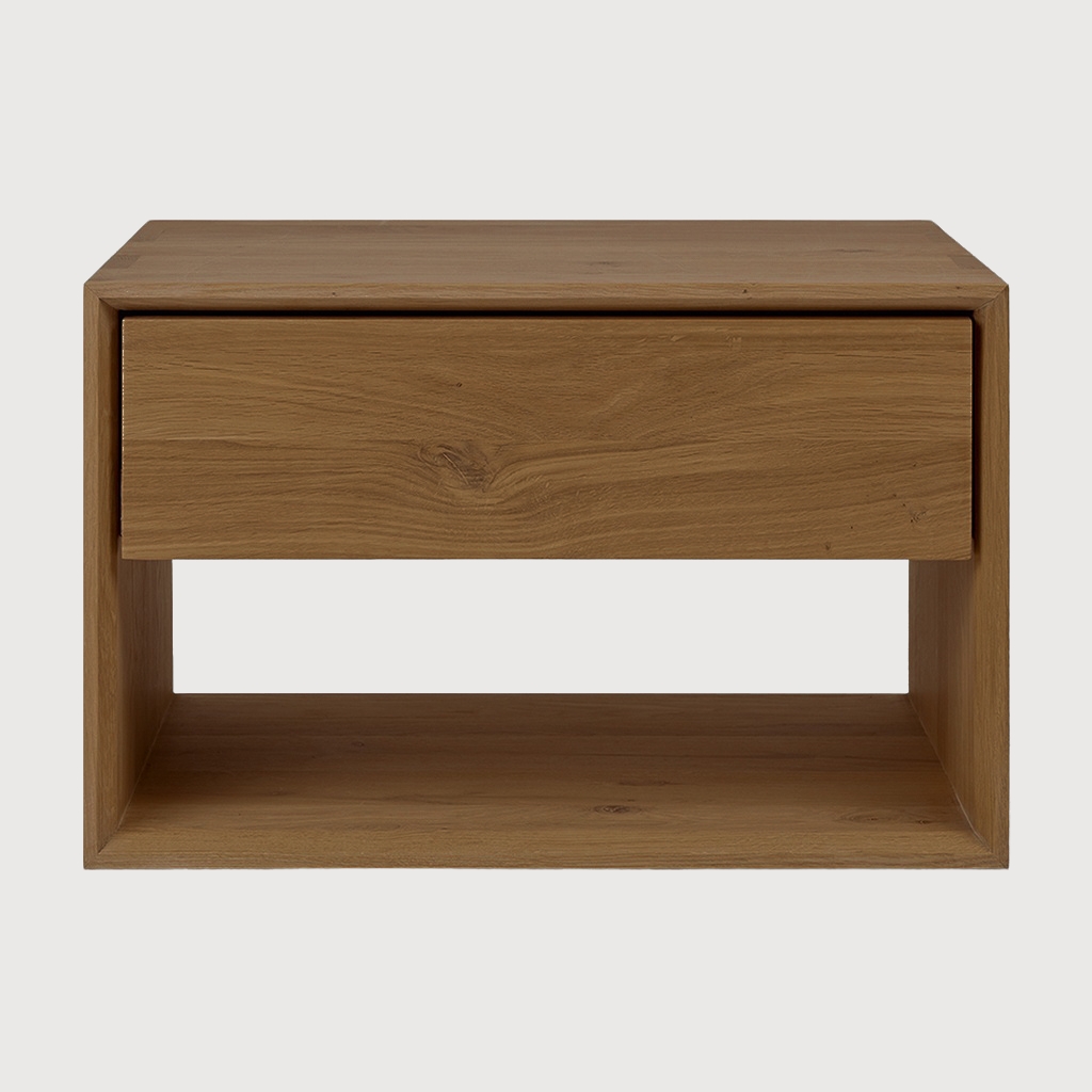 Teak Nordic bedside table