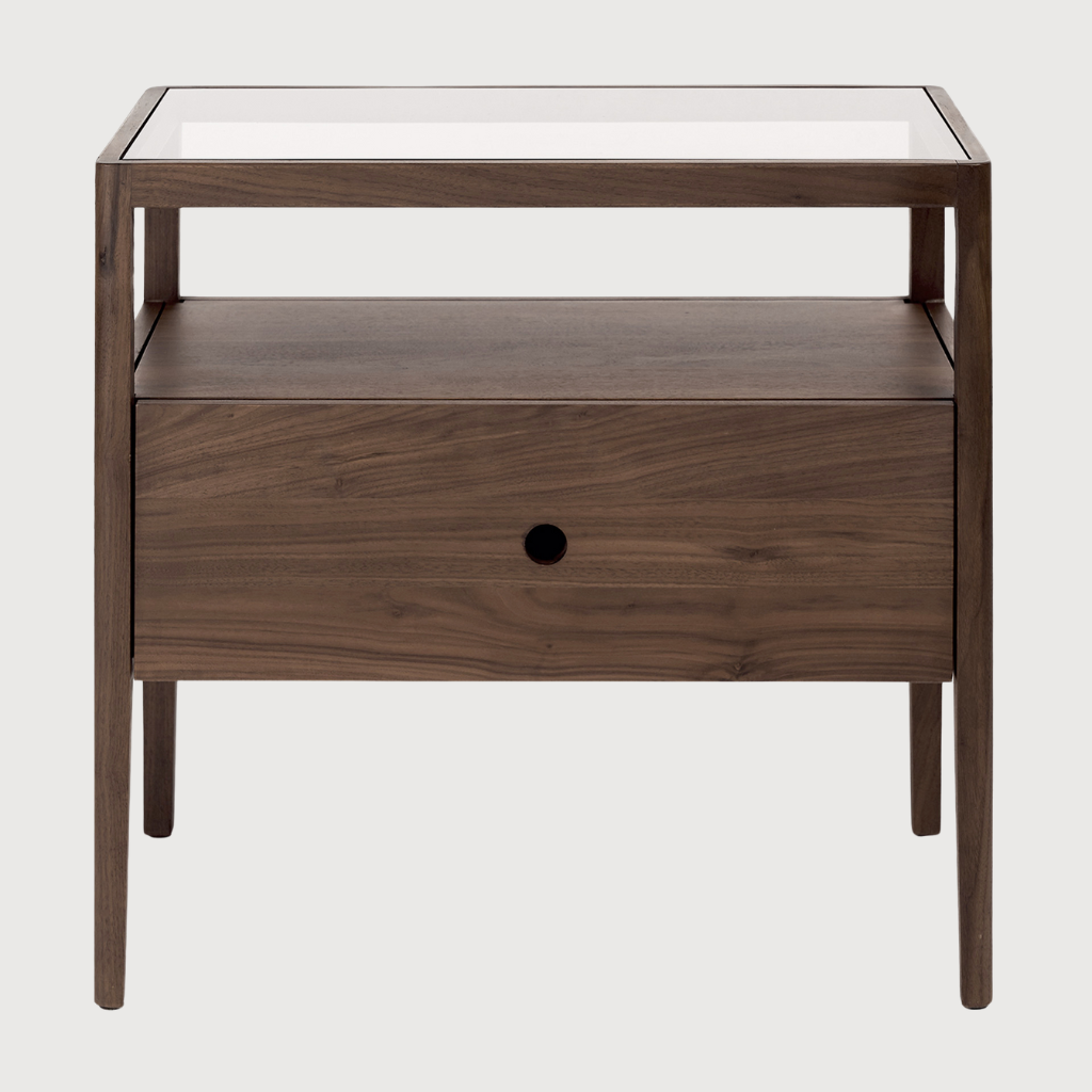 Walnut Spindle bedside table