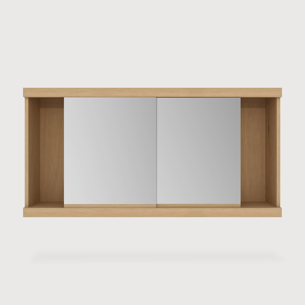 Oak Cadence mirror cabinet - 2 sliding doors