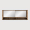 Miroir de salle de bain Shadow en chêne - 2 portes coulissantes