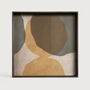 Cinnamon Overlapping Dots glass tray TEMPLATE