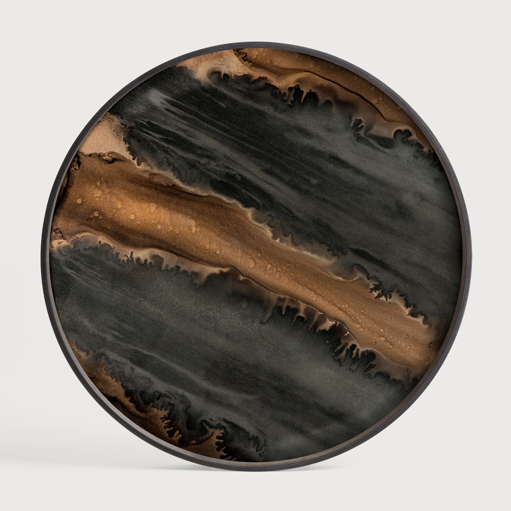 Bronze Organic glass tray TEMPLATE