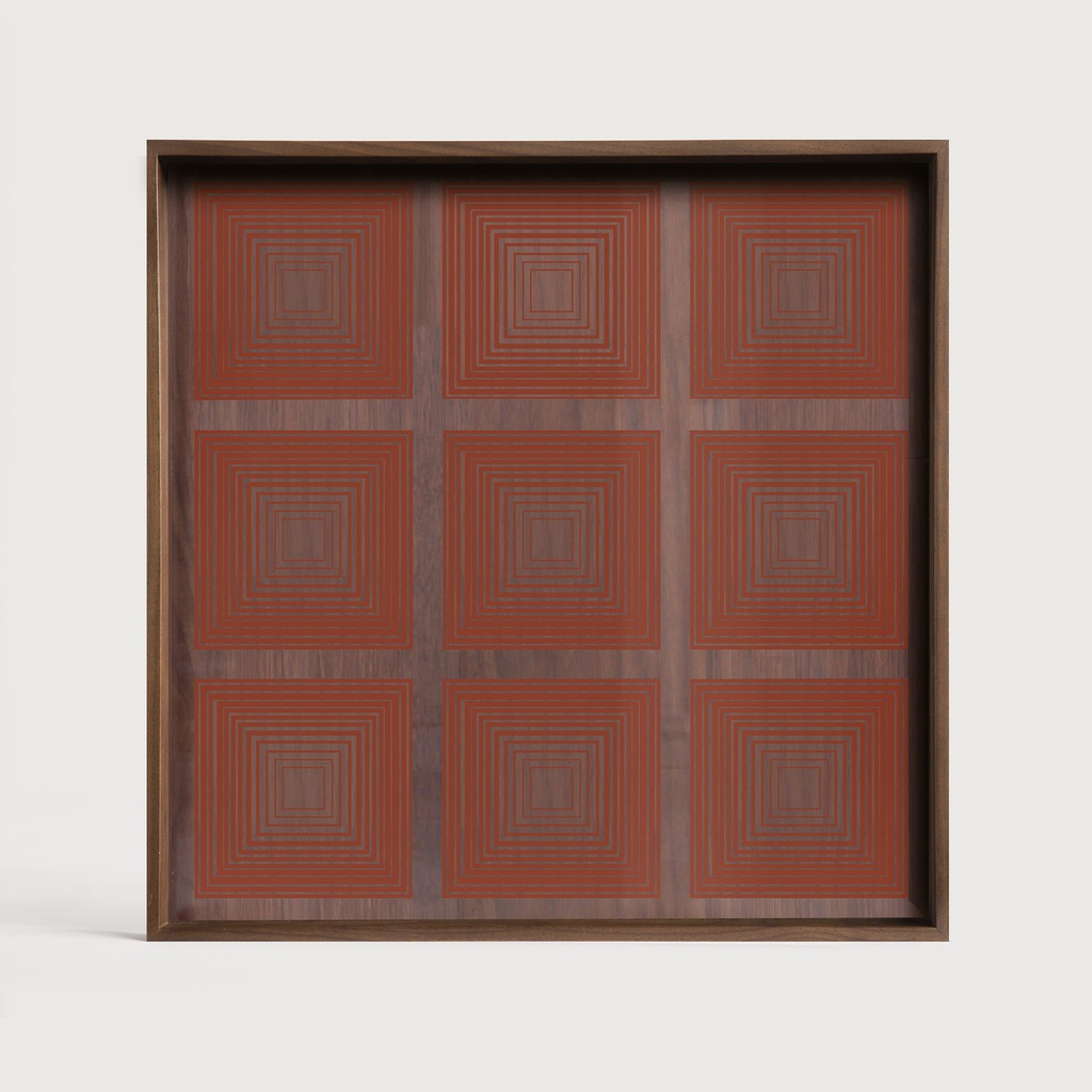 Squares glass tray