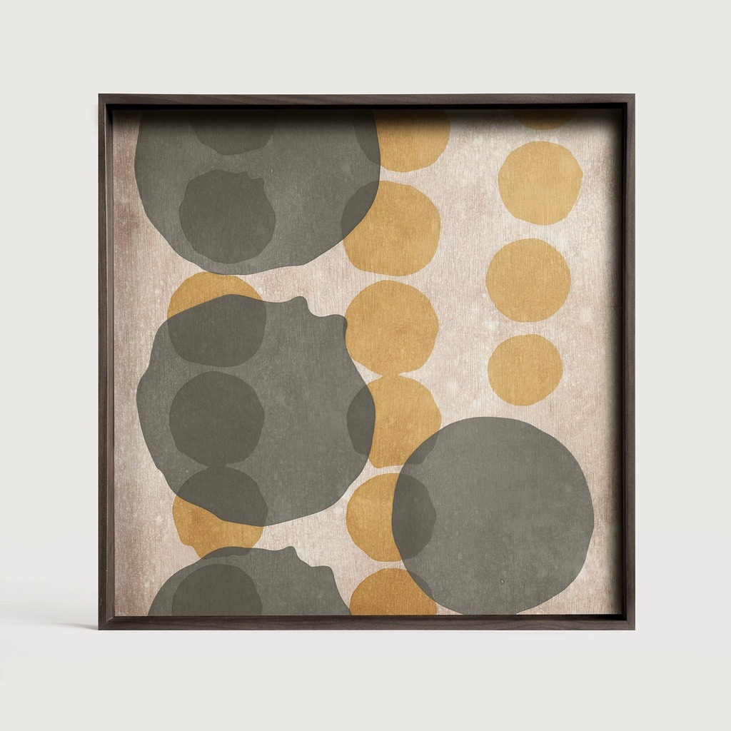 Plateau en verre Layered Dots Cinnamon