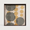 Plateau en verre Layered Dots Cinnamon