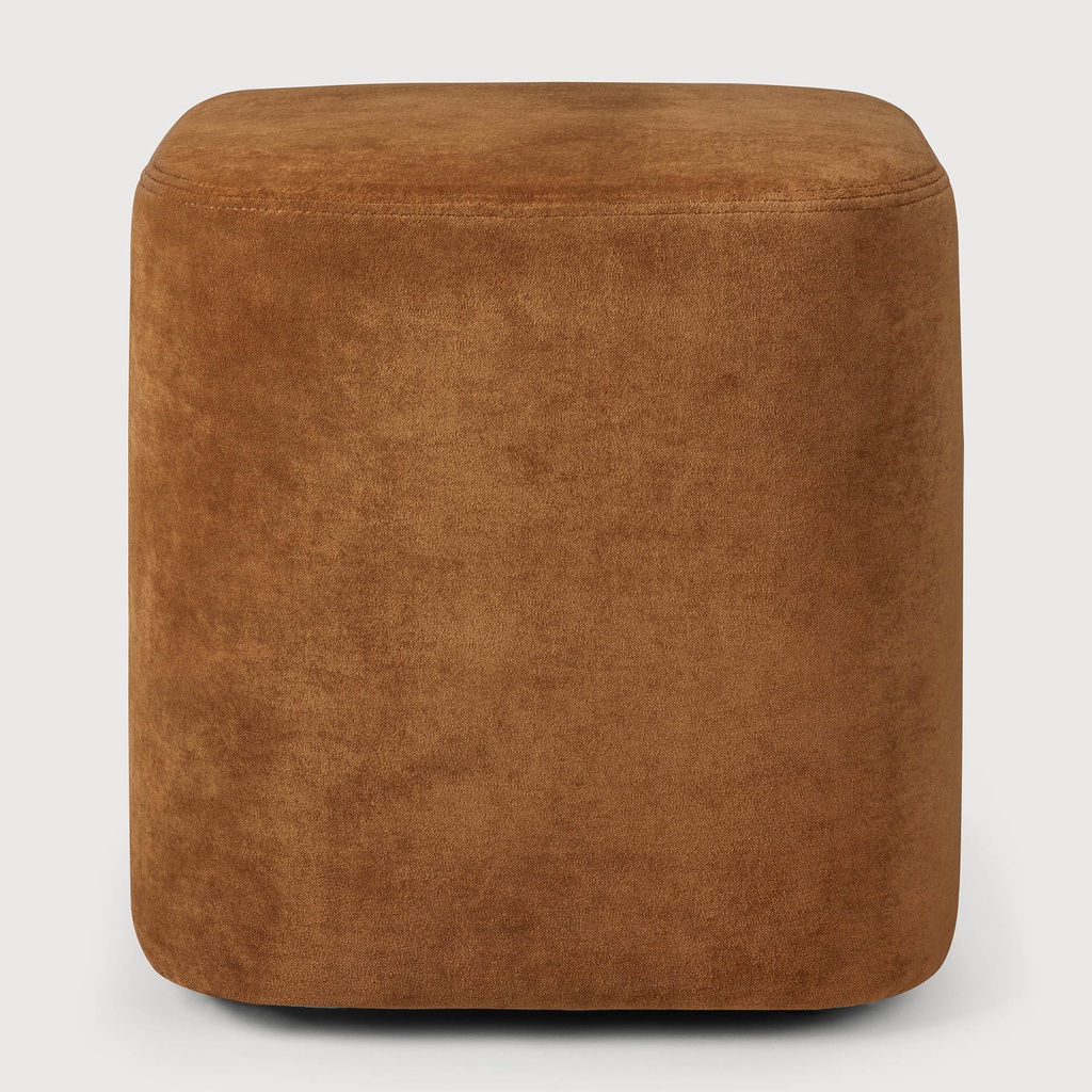 Cube pouf - cinnamon