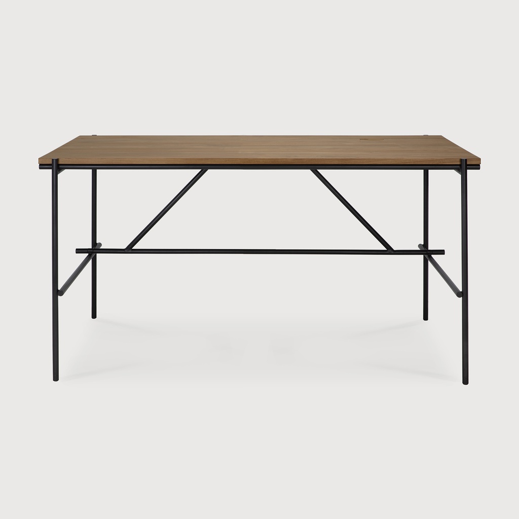Teak Oscar desk - 140cm (with cable management)