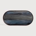 Plateau en verre Organic Graphite
