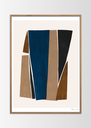 Poster Pieces 01 incl. cadre en chêne (50x70cm)