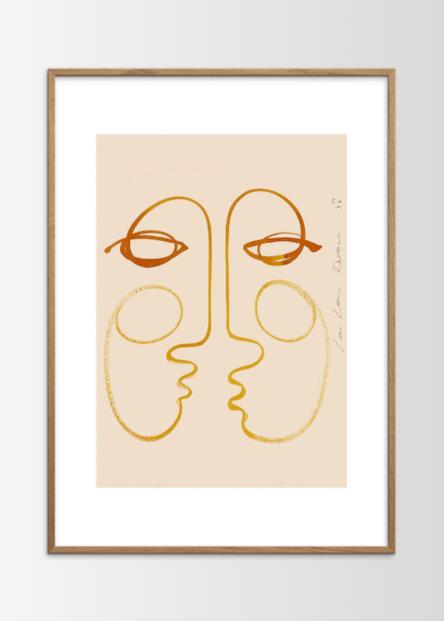 Connecting Poster incl. oak frame (42x60cm) TEMPLATE