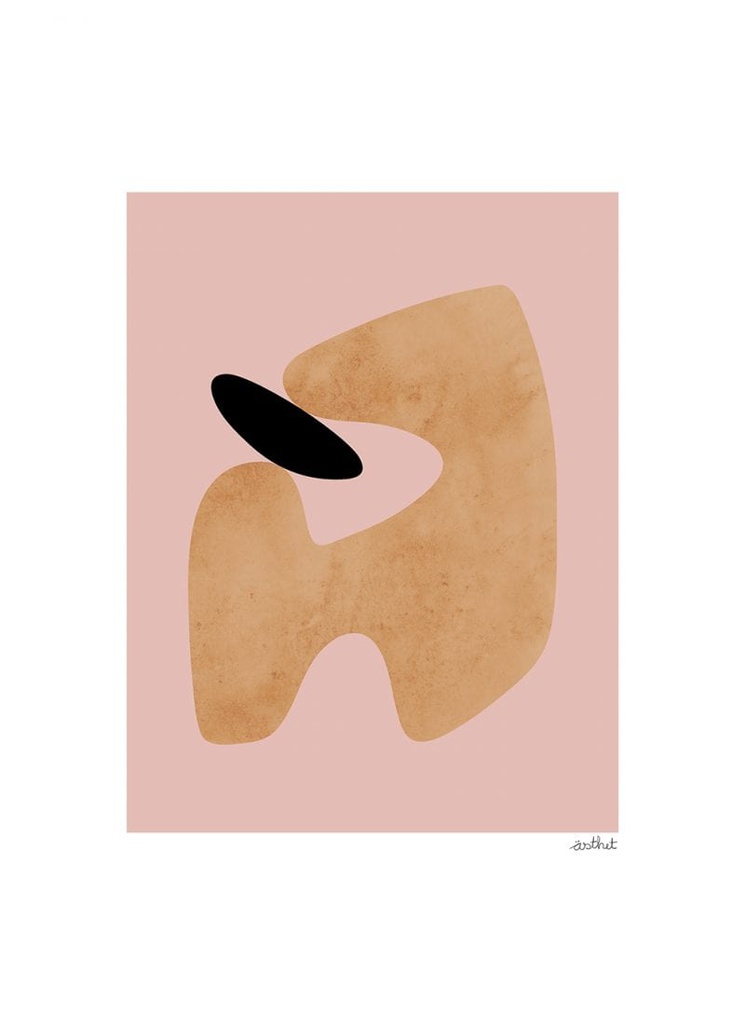 Asthet Stone Poster incl. oak frame (70x100cm)