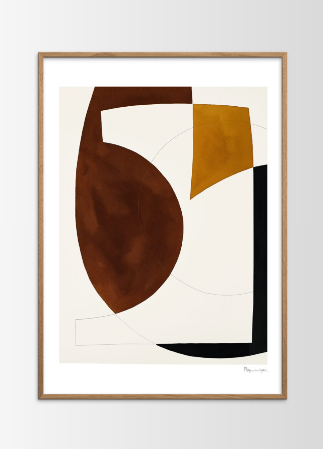 Composition 01 Poster incl. oak frame (50x70cm)