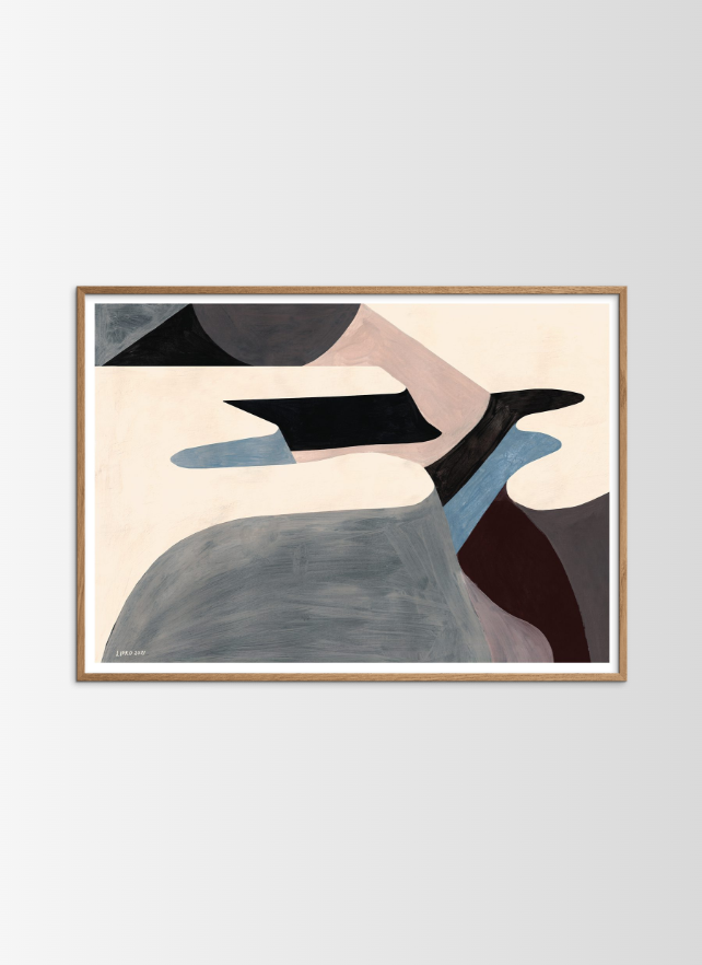 Empty skatepark 01 Poster incl. oak frame (50x70cm)